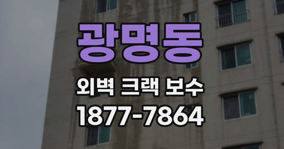 광명동 외벽 크랙 보수