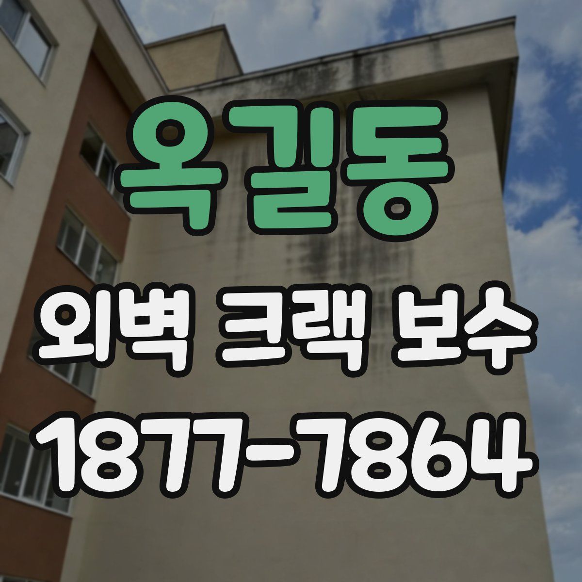 옥길동 외벽 크랙 보수