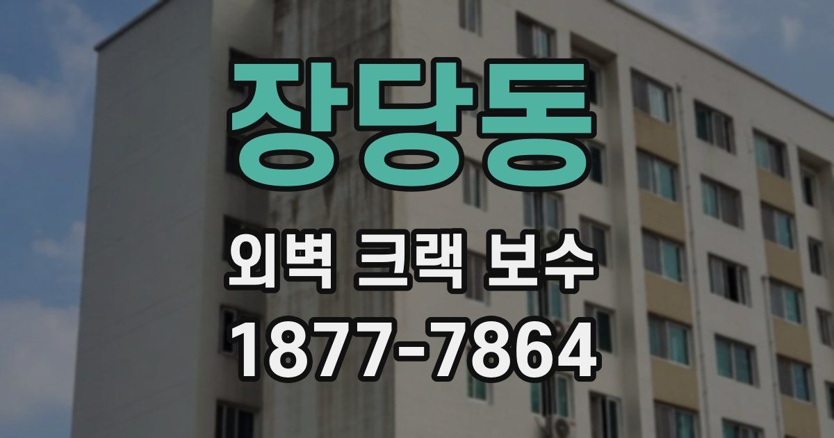 장당동 외벽 크랙 보수
