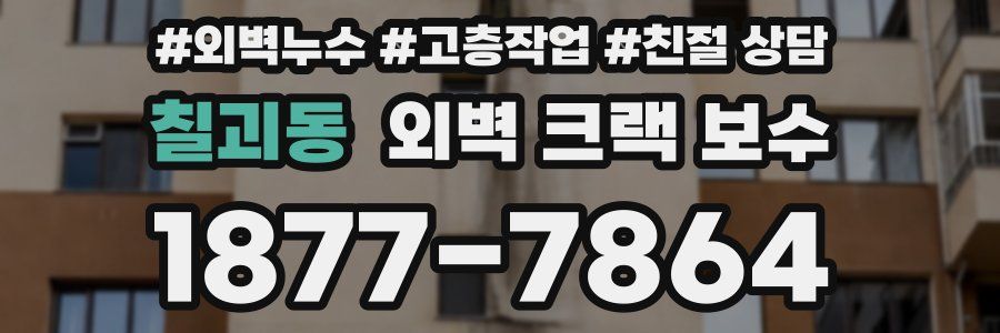 칠괴동 외벽 크랙 보수