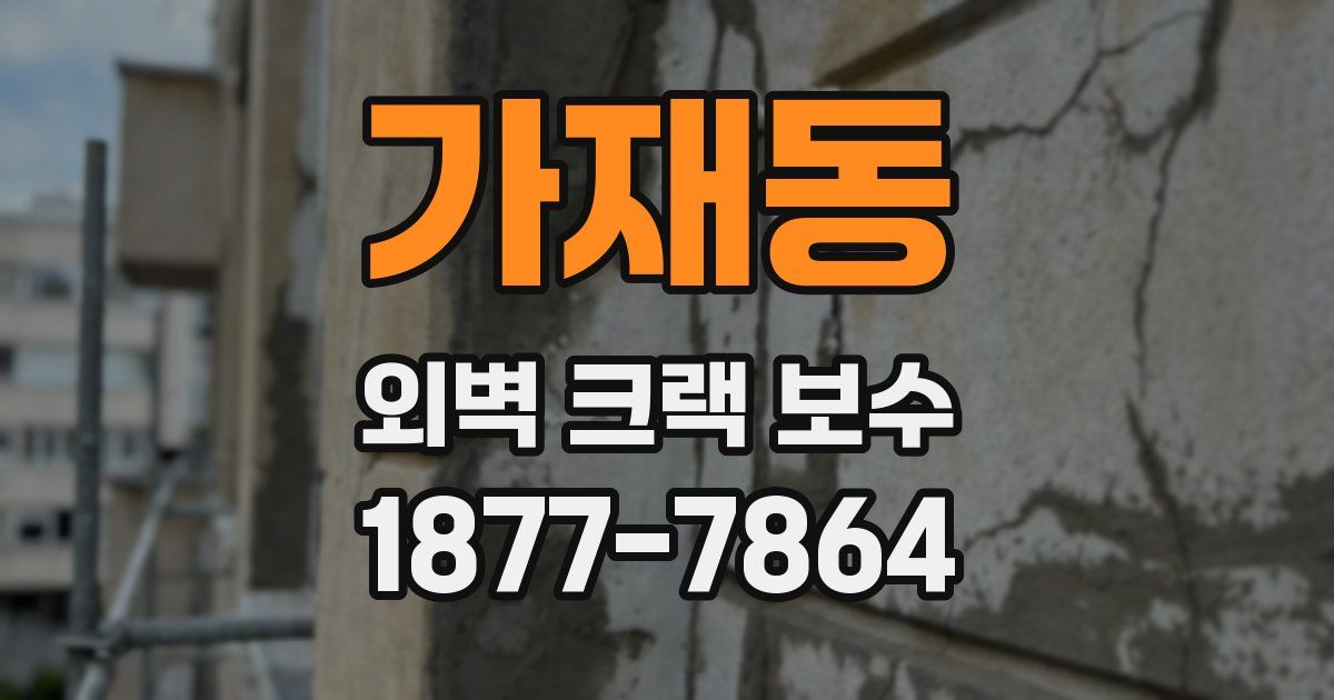 가재동 외벽 크랙 보수