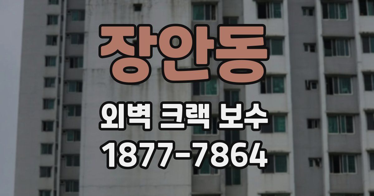 장안동 외벽 크랙 보수