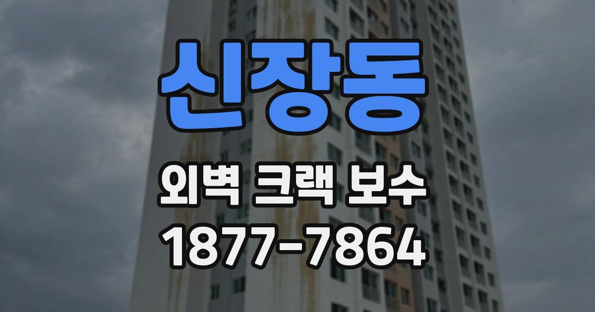 신장동 외벽 크랙 보수