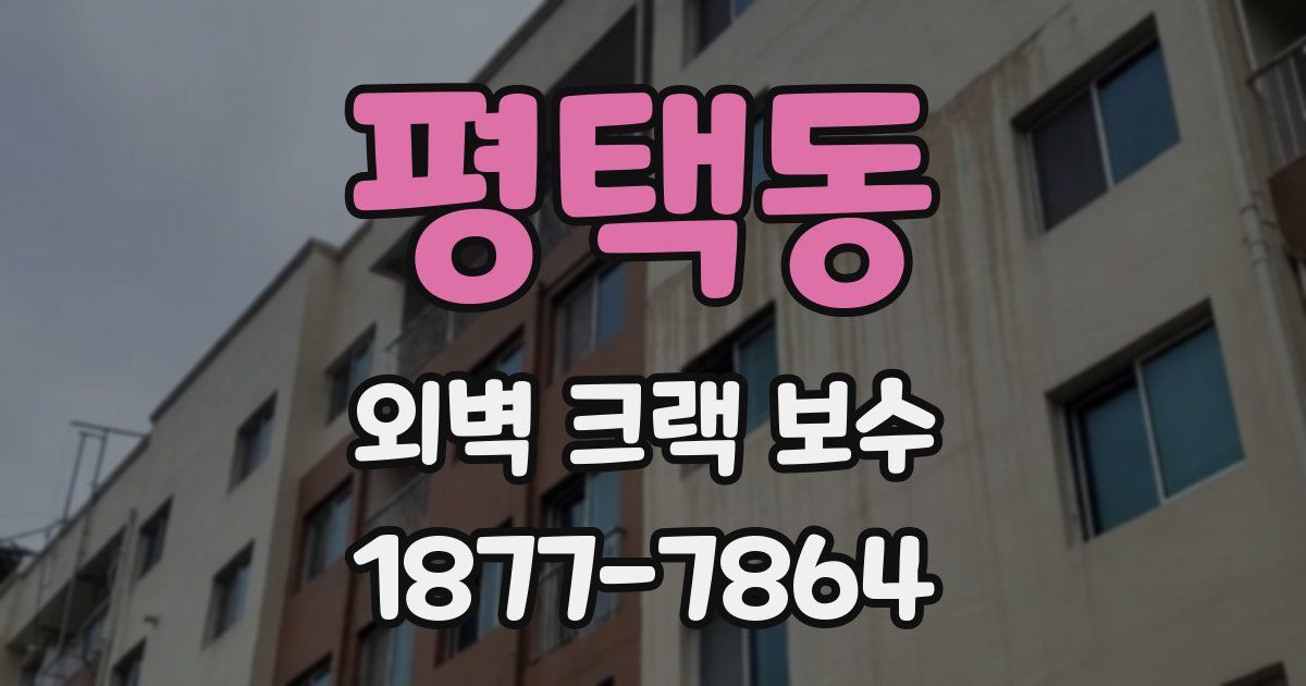 평택동 외벽 크랙 보수