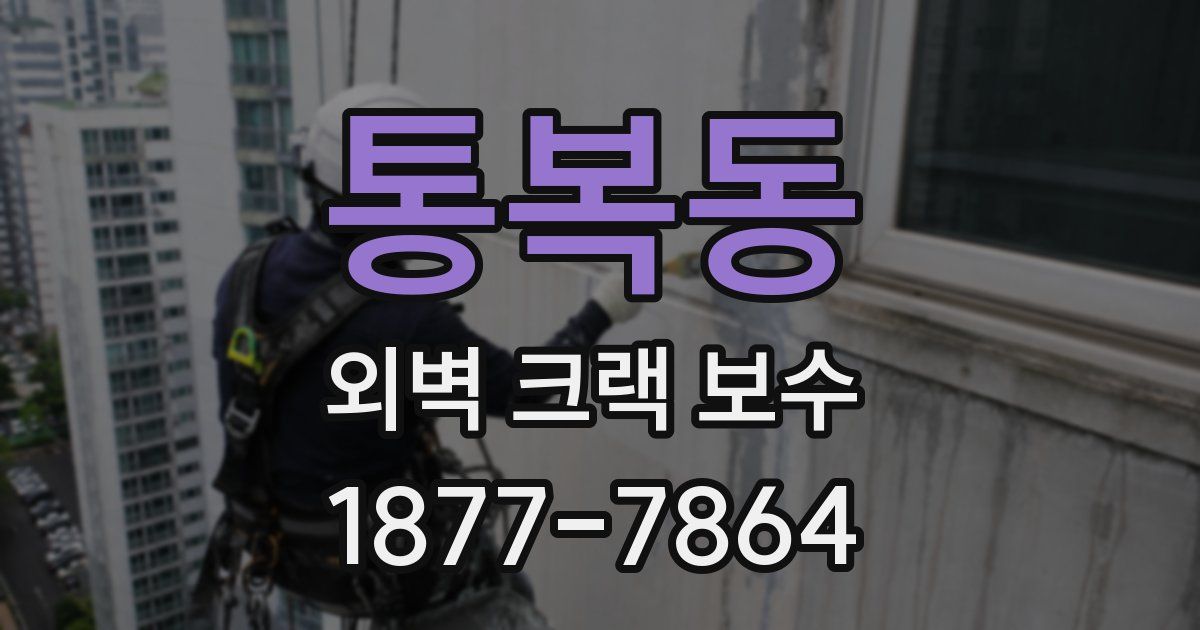 통복동 외벽 크랙 보수