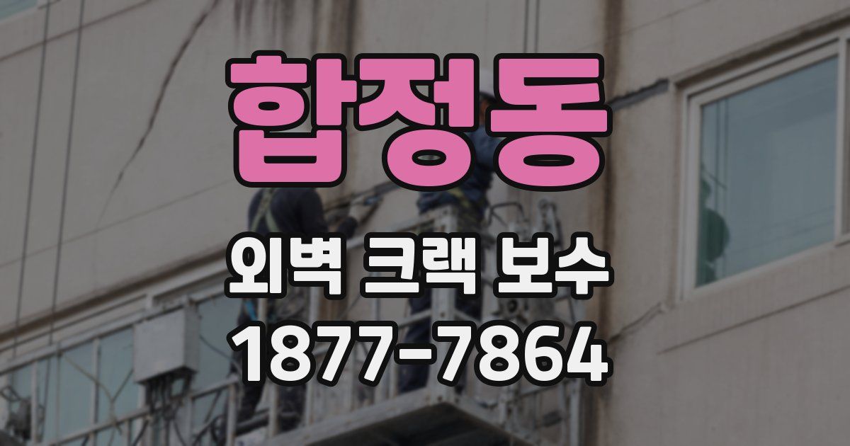 합정동 외벽 크랙 보수