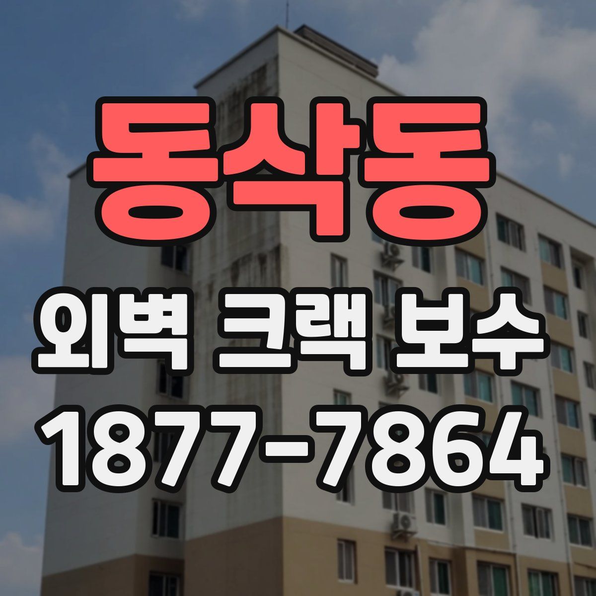 동삭동 외벽 크랙 보수