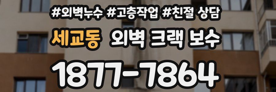 세교동 외벽 크랙 보수