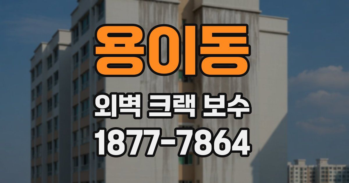 용이동 외벽 크랙 보수