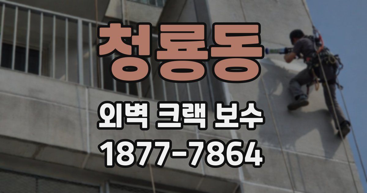 청룡동 외벽 크랙 보수