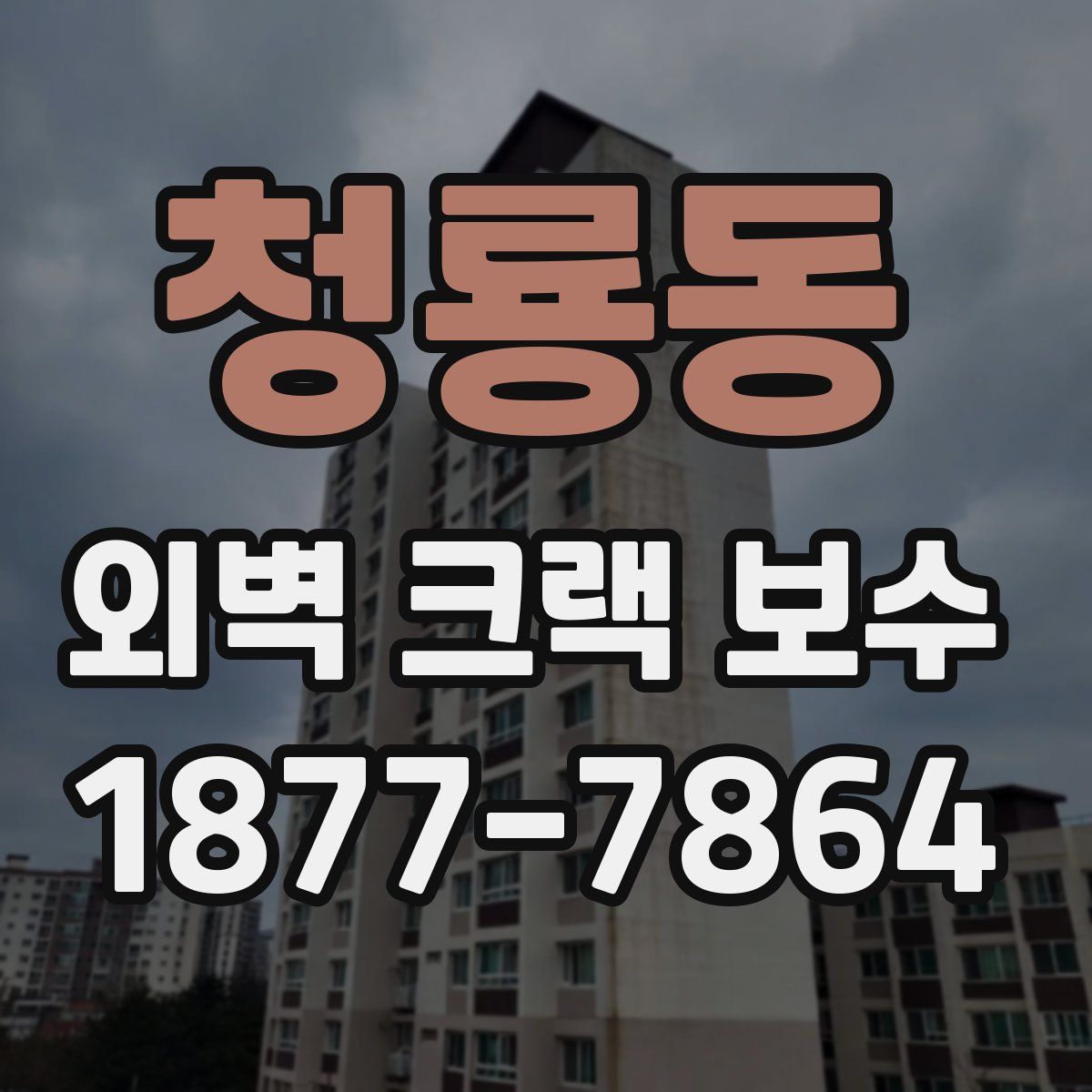 청룡동 외벽 크랙 보수