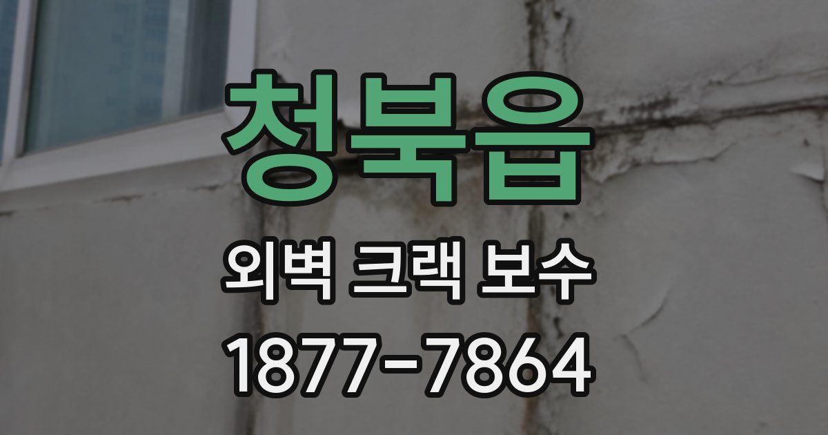 청북읍 외벽 크랙 보수
