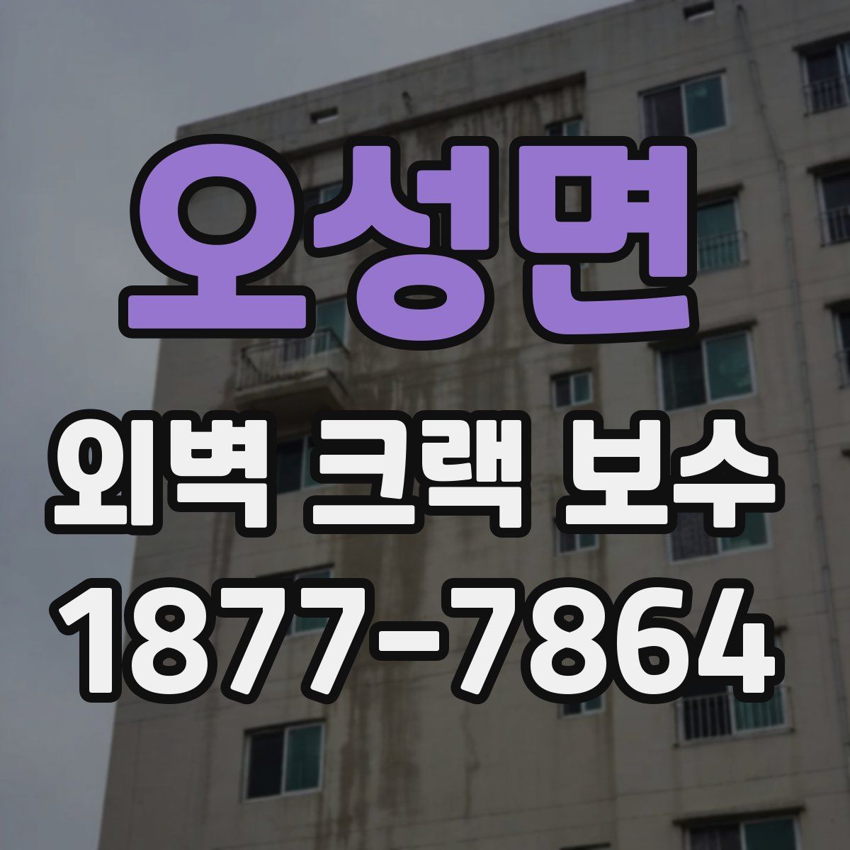 오성면 외벽 크랙 보수