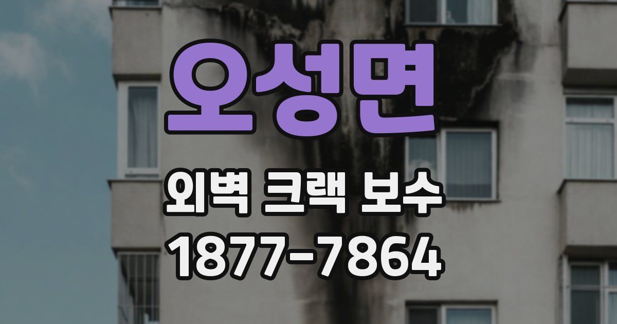 오성면 외벽 크랙 보수