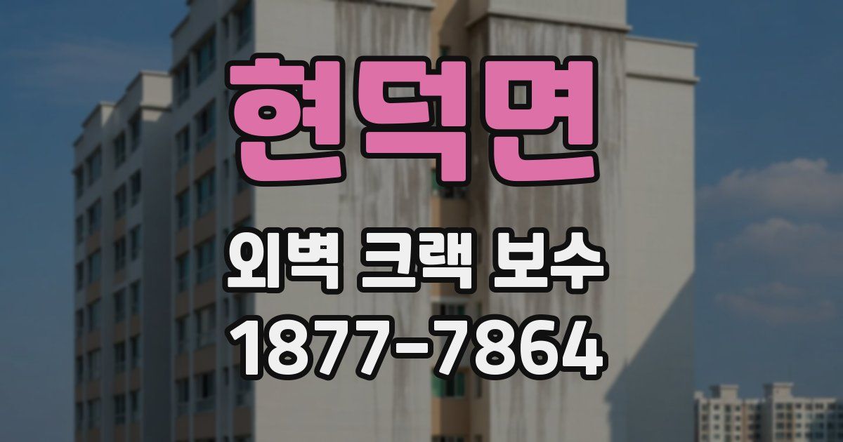 현덕면 외벽 크랙 보수