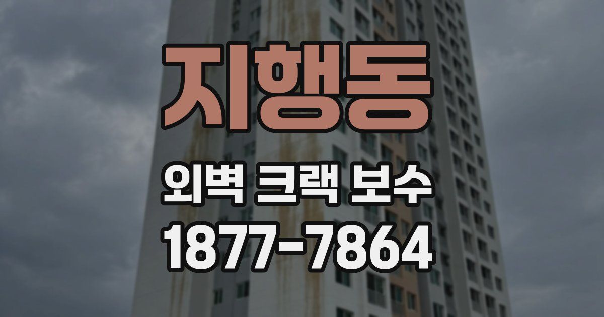 지행동 외벽 크랙 보수