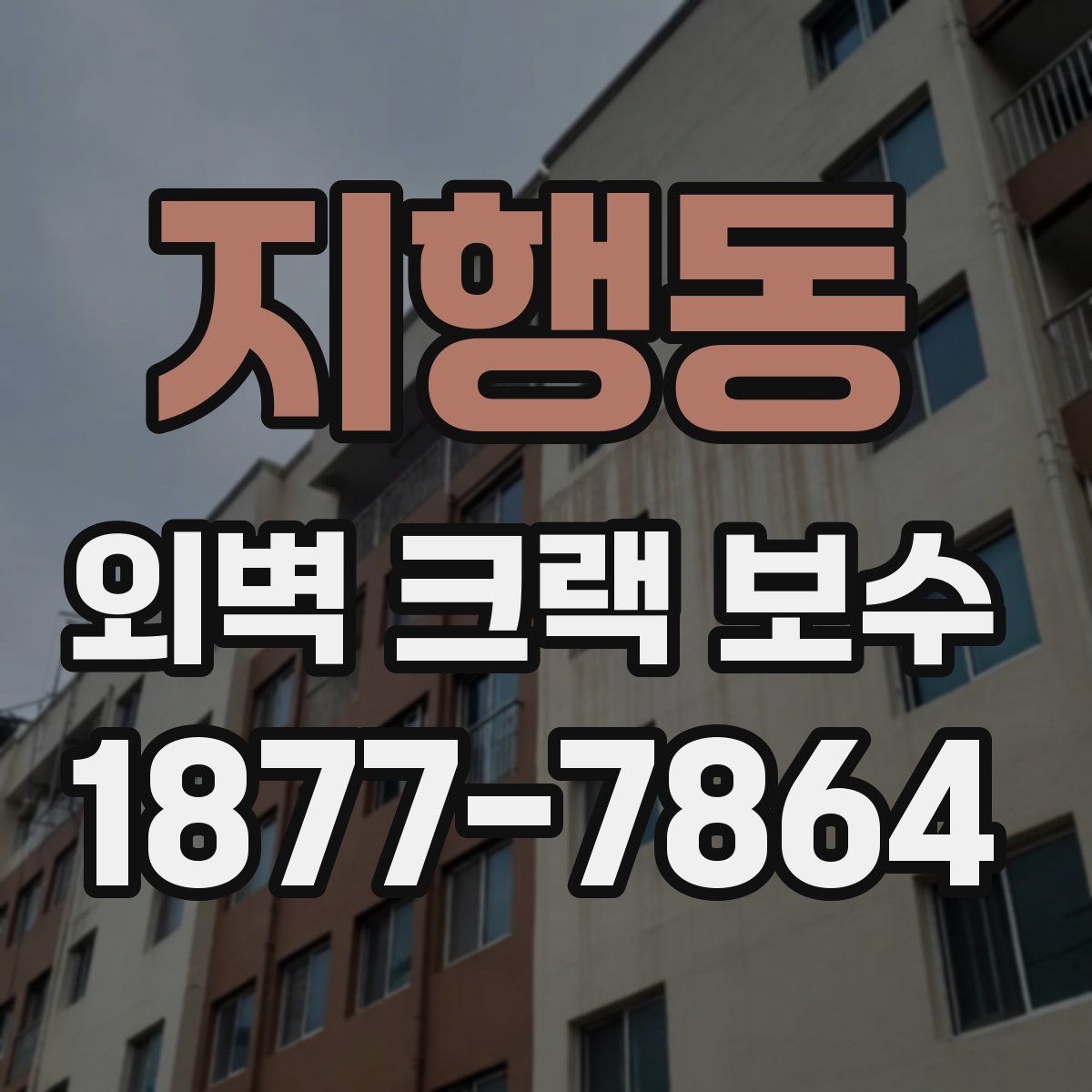 지행동 외벽 크랙 보수
