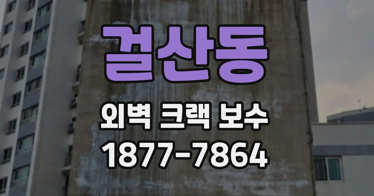 걸산동 외벽 크랙 보수
