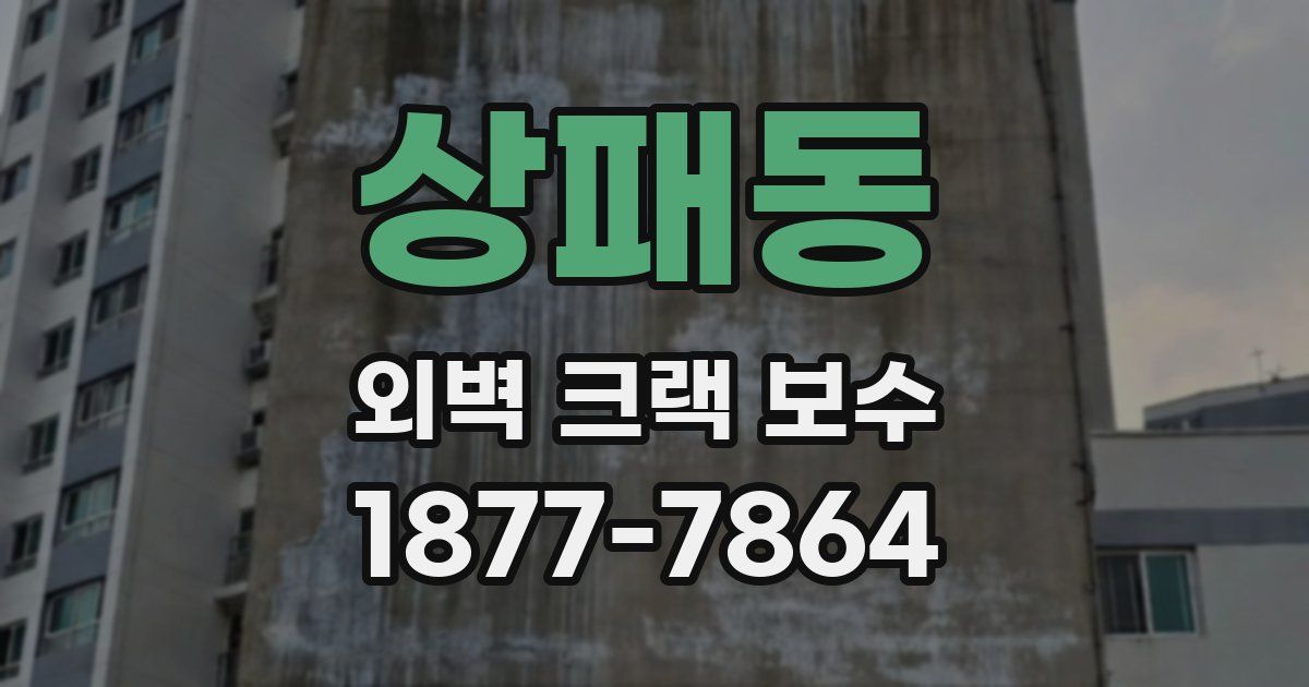 상패동 외벽 크랙 보수