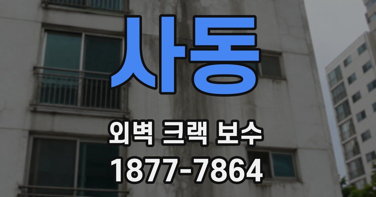 사동 외벽 크랙 보수