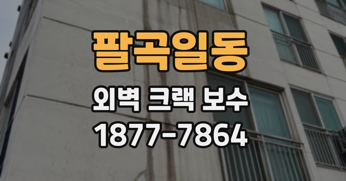 팔곡일동 외벽 크랙 보수