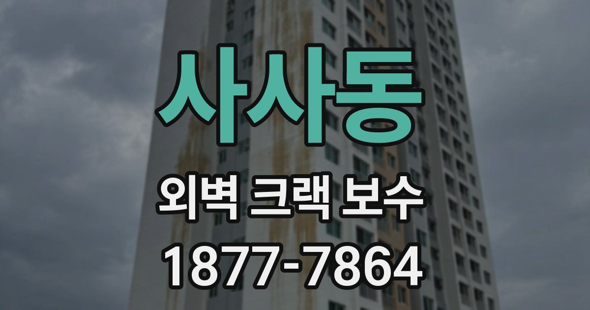 사사동 외벽 크랙 보수