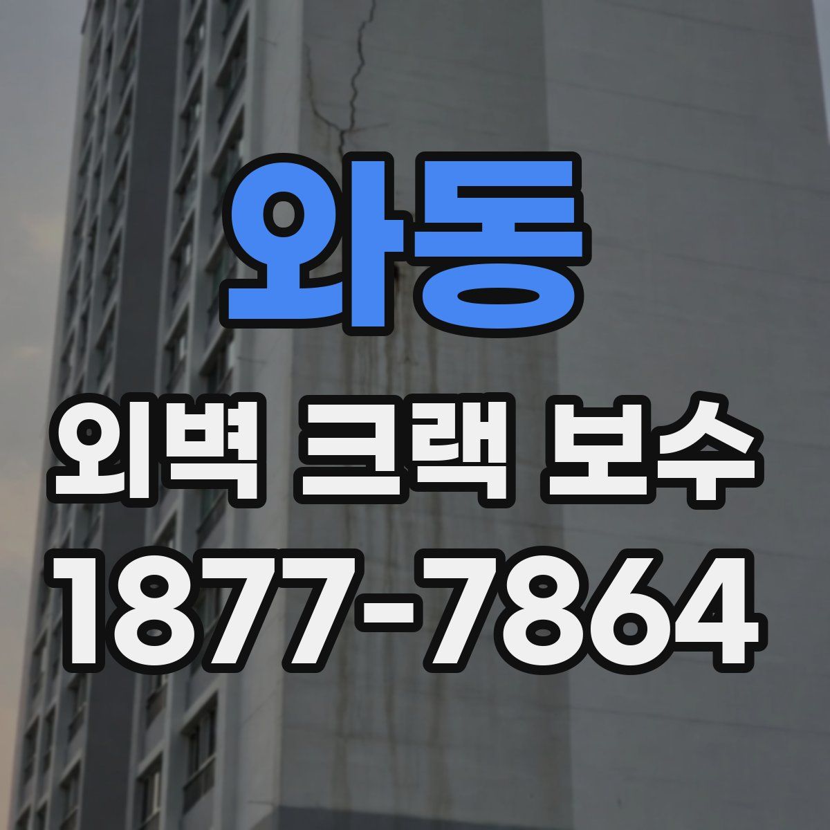 와동 외벽 크랙 보수