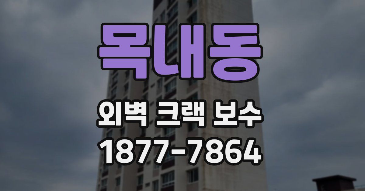 목내동 외벽 크랙 보수