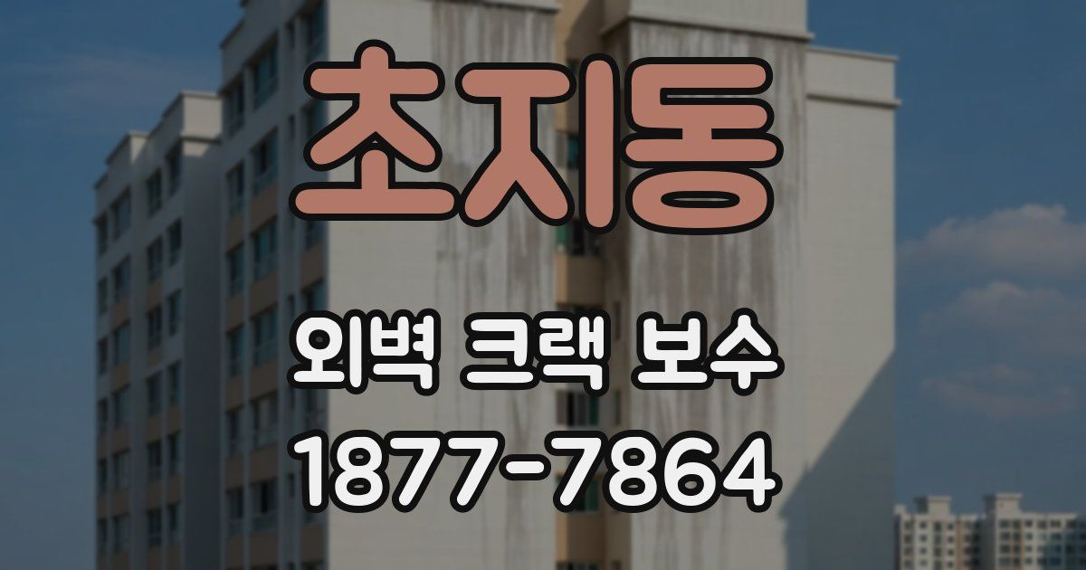 초지동 외벽 크랙 보수