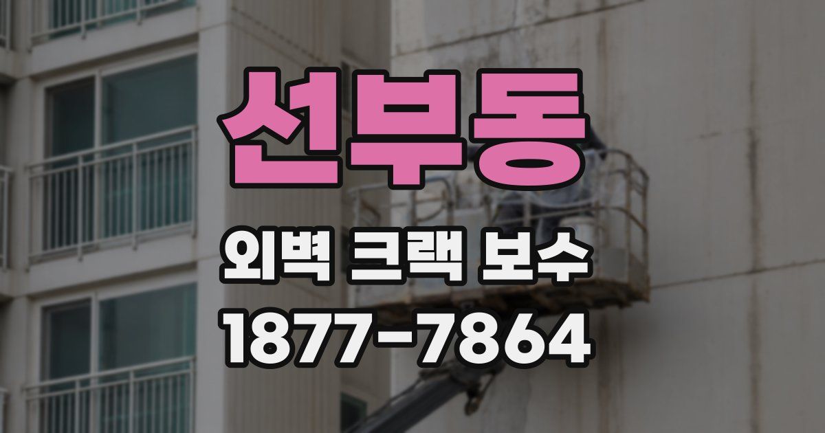 선부동 외벽 크랙 보수
