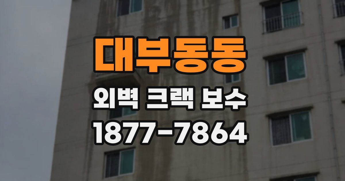 대부동동 외벽 크랙 보수