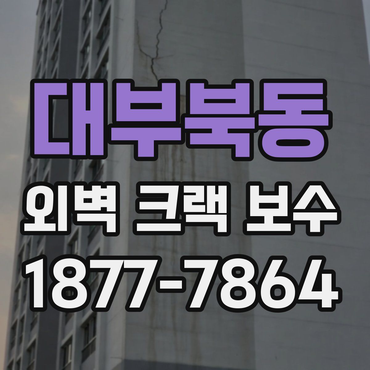대부북동 외벽 크랙 보수