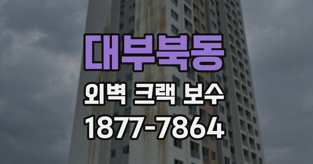 대부북동 외벽 크랙 보수