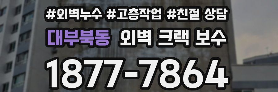 대부북동 외벽 크랙 보수