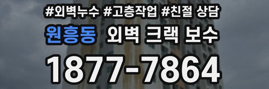 원흥동 외벽 크랙 보수