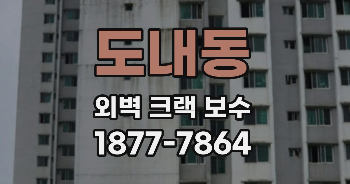 도내동 외벽 크랙 보수