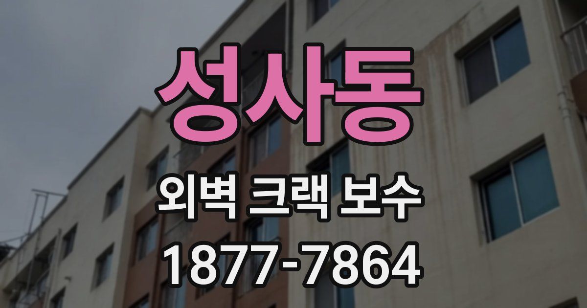 성사동 외벽 크랙 보수