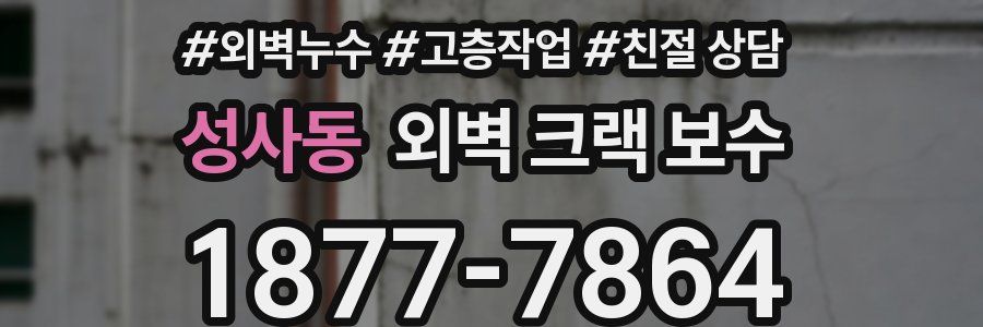 성사동 외벽 크랙 보수
