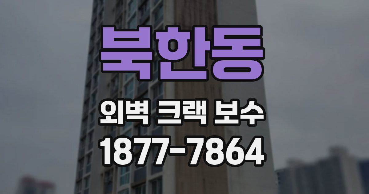 북한동 외벽 크랙 보수
