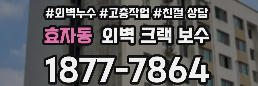 효자동 외벽 크랙 보수