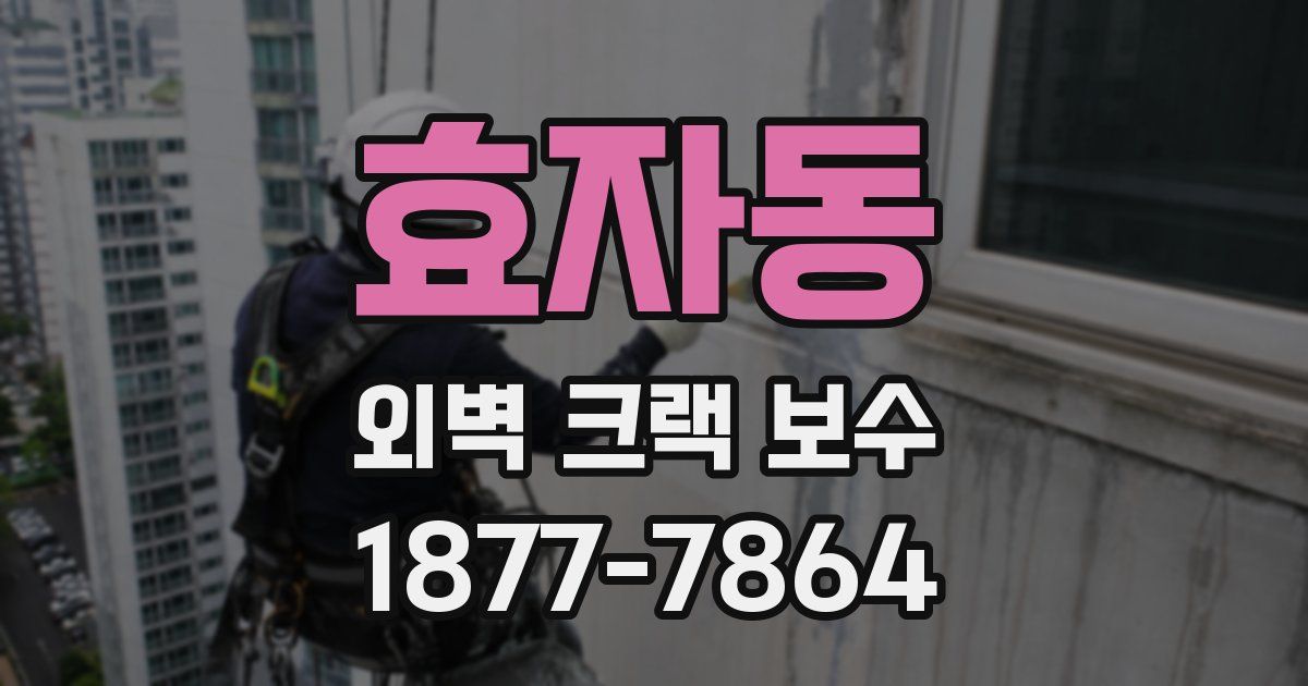 효자동 외벽 크랙 보수