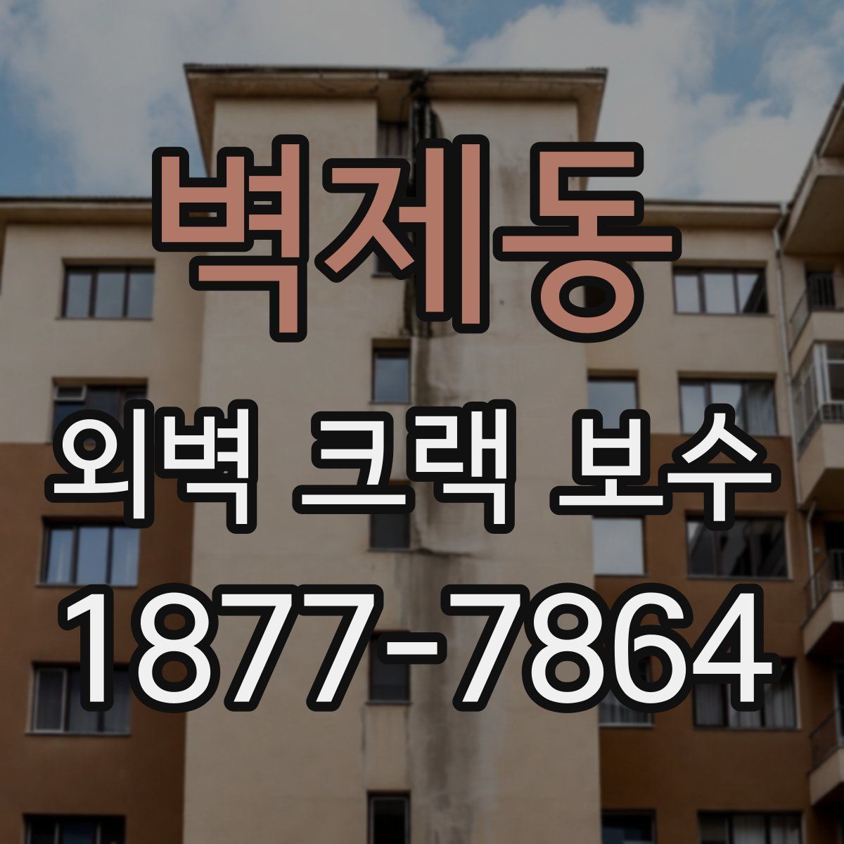 벽제동 외벽 크랙 보수
