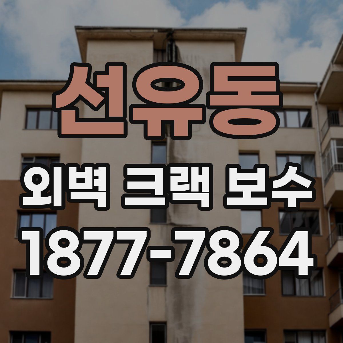 선유동 외벽 크랙 보수