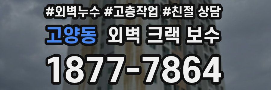 고양동 외벽 크랙 보수