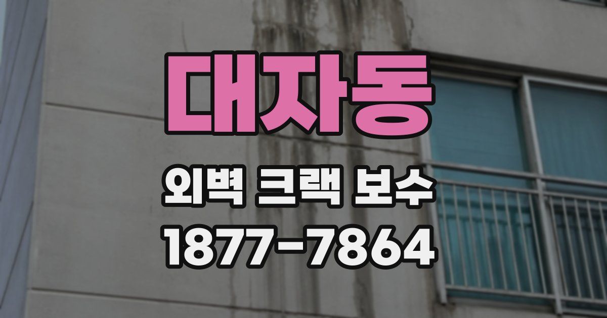 대자동 외벽 크랙 보수