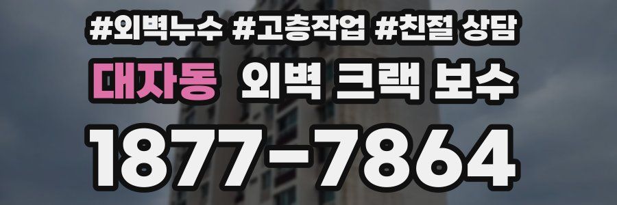 대자동 외벽 크랙 보수