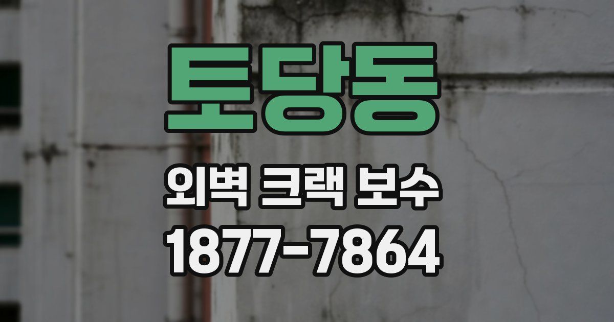 토당동 외벽 크랙 보수