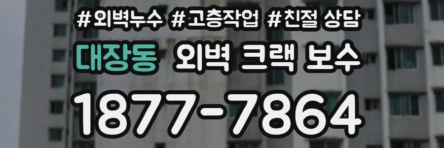 대장동 외벽 크랙 보수