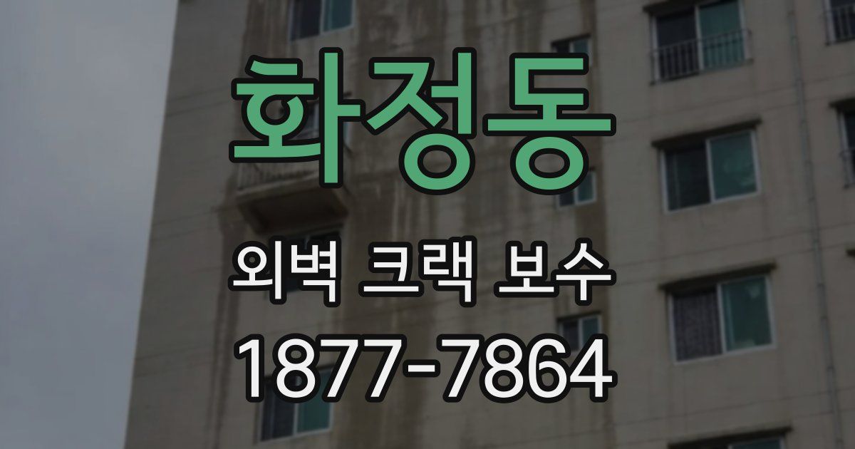 화정동 외벽 크랙 보수