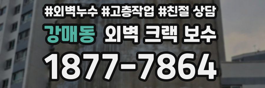 강매동 외벽 크랙 보수